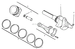 CRANKSHAFT, PISTON &amp; RINGS(CH20QS PS64556 KOHLER)