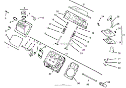 CYLINDER HEAD, VALVE &amp; BREATHER(CH20QS PS64556 KOHLER)