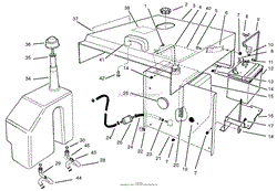 HOOD, FUEL TANK &amp; HYDRAULIC RESERVOIR ASSEMBLY