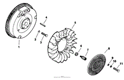 FLYWHEEL-ENGINE KOHLER MODEL NO. M18QS-24657