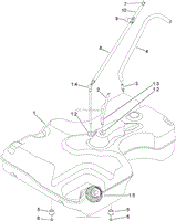 FUEL TANK AND HOSE ASSEMBLY