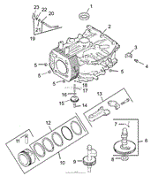 CRANKCASE ASSEMBLY KOHLER CV493S-27529