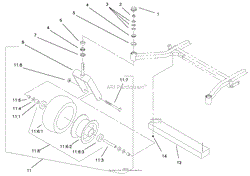 CASTER AND WHEEL ASSEMBLY