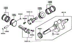 PISTON/CRANKSHAFT-KAWASAKI FD661D S03