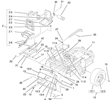 REAR FRAME AND WHEEL ASSEMBLY