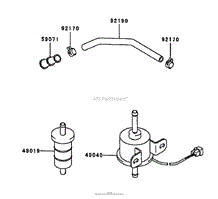 FUEL TANK/FUEL VALVE ASSEMBLY KAWASAKI FD750D-AS03