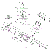 GROUP 4-HEAD/VALVE/BREATHER ASSEMBLY KOHLER CH20S-64670