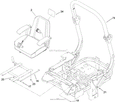 SEAT AND ROLL-OVER-PROTECTION-SYSTEM ASSEMBLY