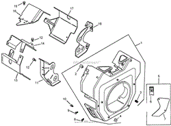 BLOWER HOUSING AND BAFFLE ASSEMBLY KOHLER CH745-0012