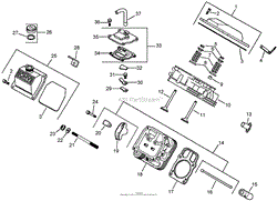 HEAD, VALVE AND BREATHER ASSEMBLY KOHLER CH745-0012