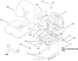 DELUXE SEAT ASSEMBLY NO. 110-0838