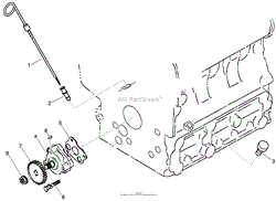 DIPSTICK, GUIDE AND OIL PUMP ASSEMBLY