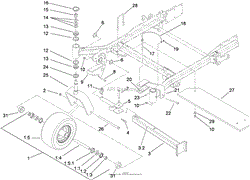 FORK, CASTER WHEEL AND Z STAND ASSEMBLY