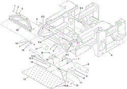 ENGINE FRAME, CONSOLE AND FLOOR PAN ASSEMBLY