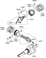 PISTON AND CRANKSHAFT ASSEMBLY KAWASAKI FH770D-AS05