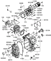 CYLINDER AND CRANKCASE ASSEMBLY KAWASAKI FH770D-AS05