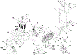 HYDRAULIC TANK, PUMP AND MOTOR ASSEMBLY