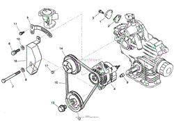 ALTERNATOR, PULLEY AND FUEL PUMP COVER ASSEMBLY