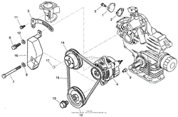 ALTERNATOR, PULLEY AND FUEL PUMP COVER ASSEMBLY