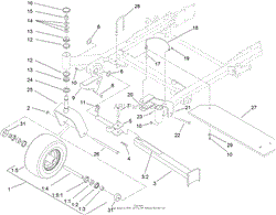 FORK, CASTER WHEEL AND Z STAND ASSEMBLY