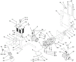 HYDRAULIC TANK, PUMP AND MOTOR ASSEMBLY