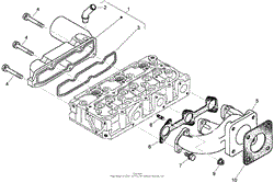 INLET AND EXHAUST MANIFOLD ASSEMBLY