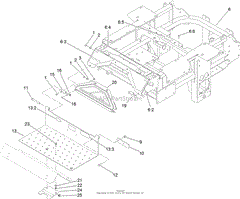 TRACTION FRAME AND FLOOR PAN ASSEMBLY