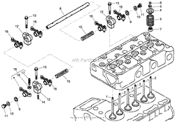 VALVE AND ROCKER ARM ASSEMBLY