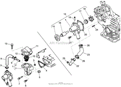 WATER FLANGE AND THERMOSTAT ASSEMBLY