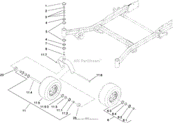 CASTER WHEEL AND FORK ASSEMBLY