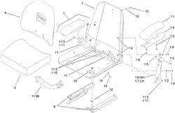 SEAT AND BRACKET ASSEMBLY NO. 110-0446