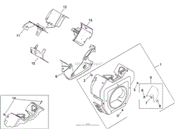 BLOWER HOUSING AND BAFFLE ASSEMBLY KOHLER CH740-3118