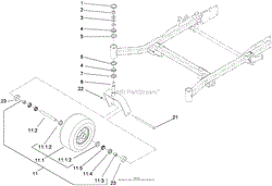 CASTER AND WHEEL ASSEMBLY