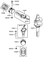 PISTON/CRANKSHAFT ASSEMBLY KAWASAKI FH580V-AS14