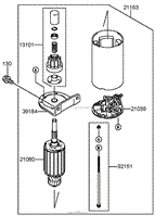 STARTER ASSEMBLY KAWASAKI FH580V-AS14