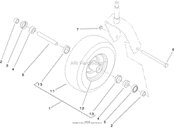 CASTER WHEEL ASSEMBLY NO. 1-634662