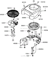 COOLING EQUIPMENT ASSEMBLY KAWASAKI FH641V-DS19-R