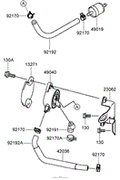 FUEL TANK AND VALVE ASSEMBLY KAWASAKI FH641V-DS19-R