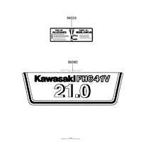 LABEL ASSEMBLY KAWASAKI FH641V-DS19-R