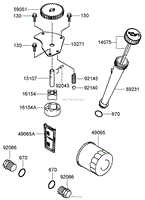 LUBRICATION EQUIPMENT ASSEMBLY KAWASAKI FH641V-DS19-R