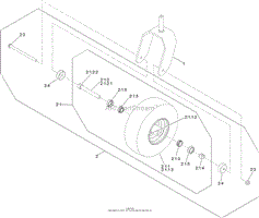 FORK AND CASTER WHEEL ASSEMBLY