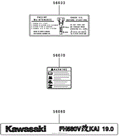 LABEL ASSEMBLY KAWASAKI FH580V AS30