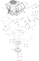 ENGINE, CLUTCH AND MUFFLER ASSEMBLY