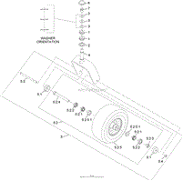 CASTER WHEEL AND FORK ASSEMBLY