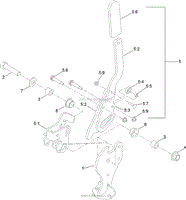 PARKING BRAKE HANDLE ASSEMBLY NO. 116-7551