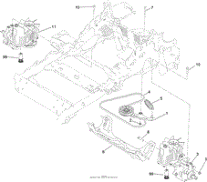 HYDRAULIC PUMP, IDLER AND BELT ASSEMBLY