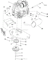 ENGINE, CLUTCH AND MUFFLER ASSEMBLY