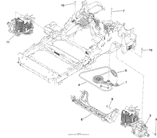 HYDRO MOUNTING AND BELT ASSEMBLY