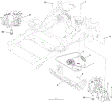 HYDRAULIC PUMP, IDLER AND BELT ASSEMBLY