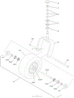 CASTER FORK AND WHEEL ASSEMBLY